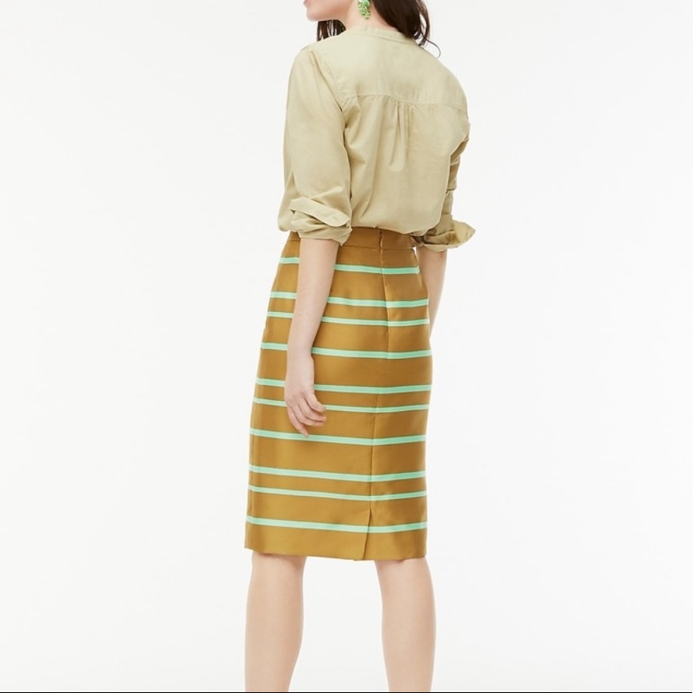 NWT J. Crew Pencil Skirt in Jacquard Stripe (8)